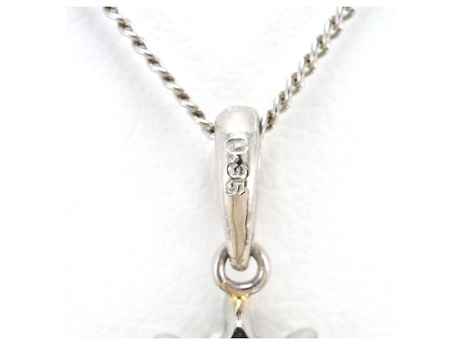 Autre Marque Platin-Halskette PT900 / PT850 mit Diamant - Ansicht 4