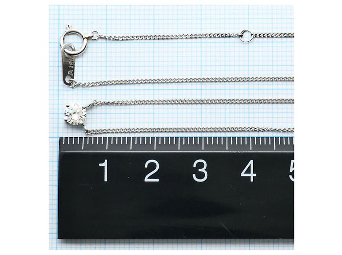 Autre Marque Platin-Halskette PT850 mit Diamant - Ansicht 5