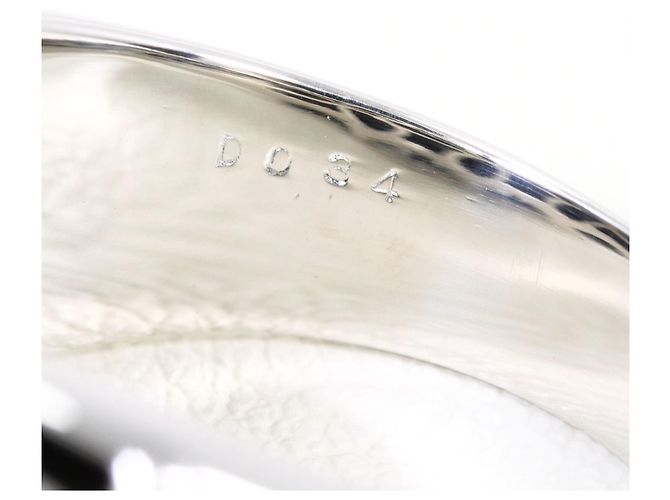Autre Marque Anello a fascia in oro bianco 18K e onice con diamanti Nero D'oro - vista 6