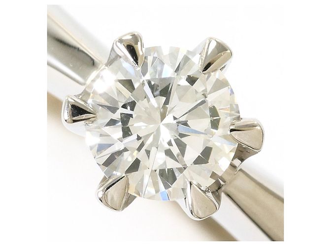 Autre Marque Platin-Ring mit Diamant - Ansicht 2