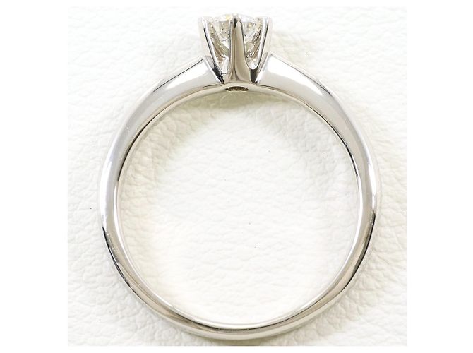 Autre Marque Platin-Ring mit Diamant - Ansicht 3