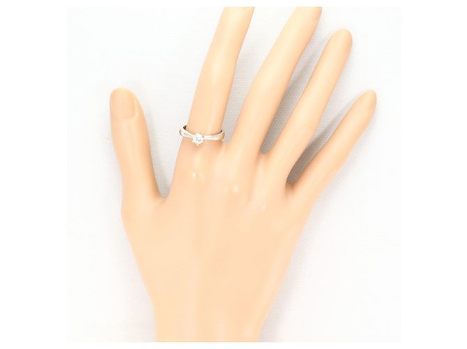 Autre Marque Platin-Ring mit Diamant - Ansicht 7