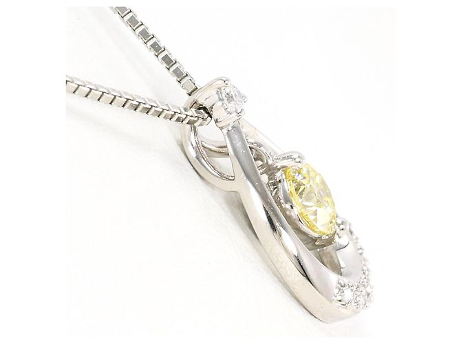 Autre Marque Collana in platino PT900 e diamanti gialli Giallo - vista 2
