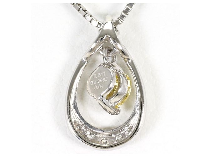 Autre Marque Collana in platino PT900 e diamanti gialli Giallo - vista 3