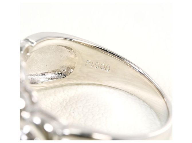Autre Marque Platin-Bandring mit Saphir und Diamant - Ansicht 5