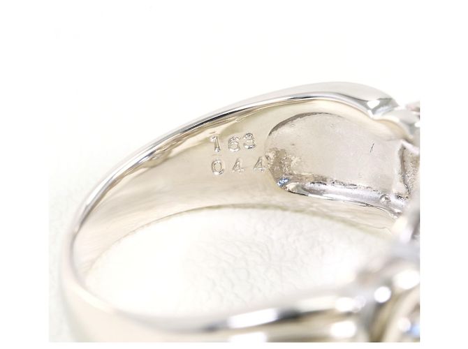 Autre Marque Platin-Bandring mit Saphir und Diamant - Ansicht 6