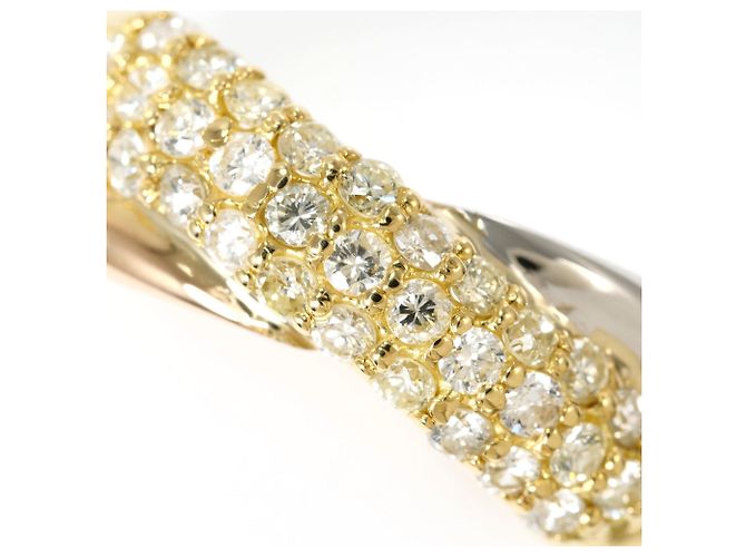 Autre Marque Anello a fascia elegante in oro 18K e platino D'oro - vista 2