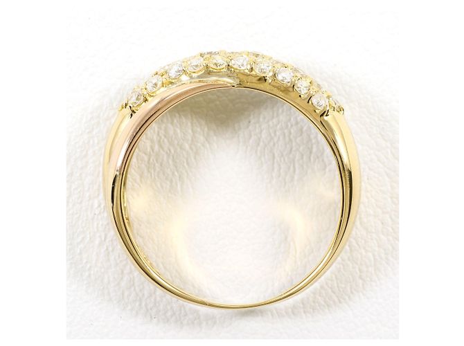 Autre Marque Anello a fascia elegante in oro 18K e platino D'oro - vista 3