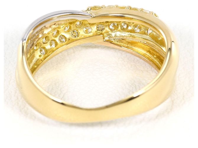 Autre Marque Anello a fascia elegante in oro 18K e platino D'oro - vista 4