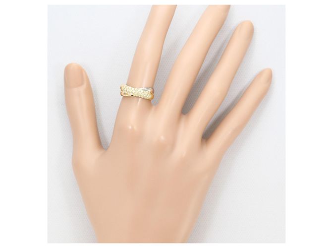 Autre Marque Anello a fascia elegante in oro 18K e platino D'oro - vista 7