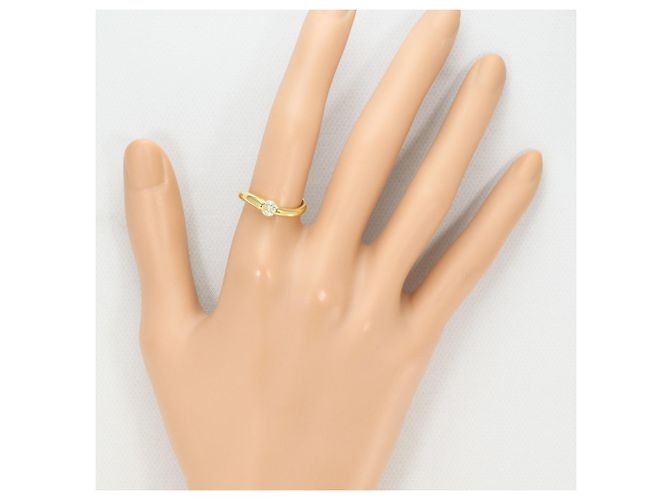Autre Marque Ringband aus 18K Gelbgold mit Diamant Golden - Ansicht 7