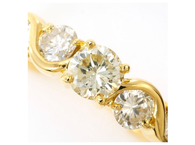 Autre Marque Anello fede in oro giallo 18K con diamanti D'oro - vista 2