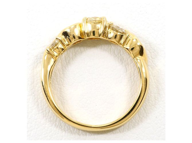 Autre Marque Anello fede in oro giallo 18K con diamanti D'oro - vista 3