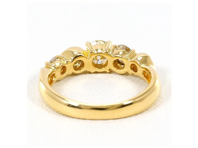 Autre Marque Anello fede in oro giallo 18K con diamanti D'oro - vista 4