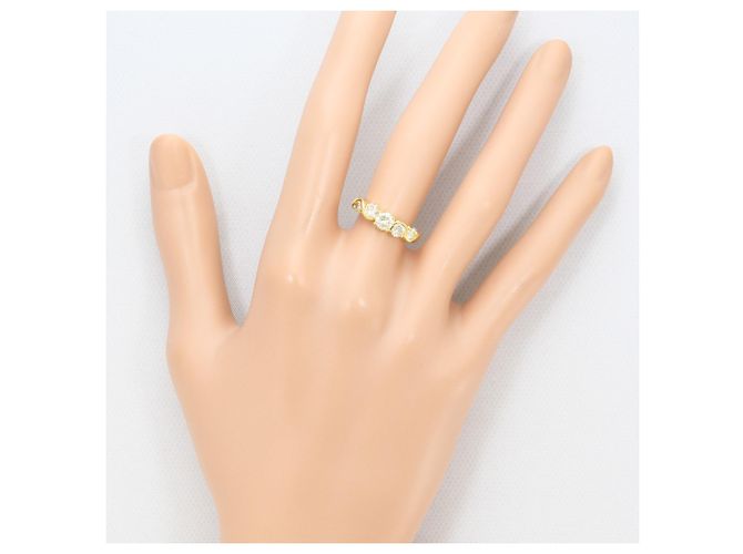 Autre Marque Anello fede in oro giallo 18K con diamanti D'oro - vista 7