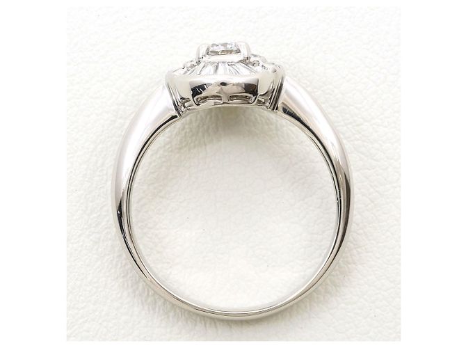 Autre Marque Platin-Ring mit Diamant - Ansicht 3