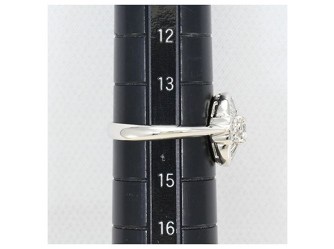 Autre Marque Platin-Ring mit Diamant - Ansicht 8