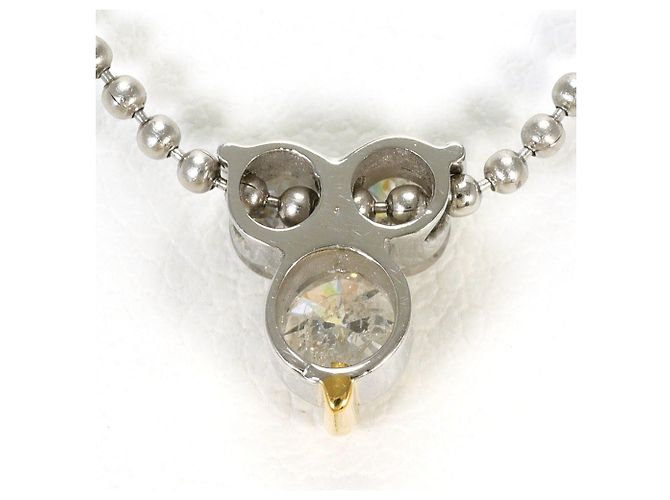Autre Marque Platinhalskette mit Diamantanhänger - Ansicht 3