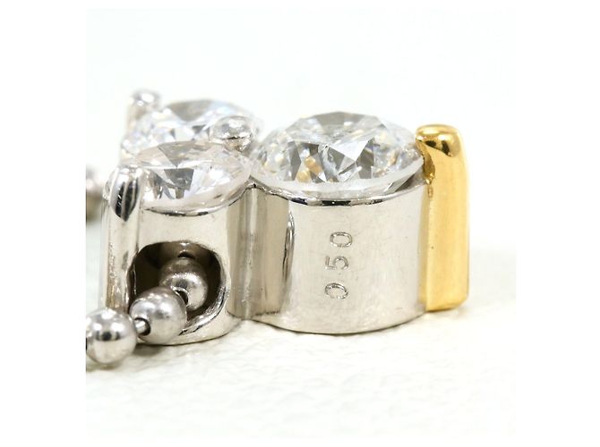 Autre Marque Platinhalskette mit Diamantanhänger - Ansicht 4
