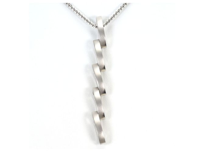 Autre Marque Collar de oro blanco 18K con diamante Dorado - vista 3