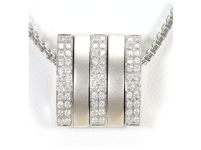 Autre Marque Collar de oro blanco 18K con diamante Dorado - vista 5