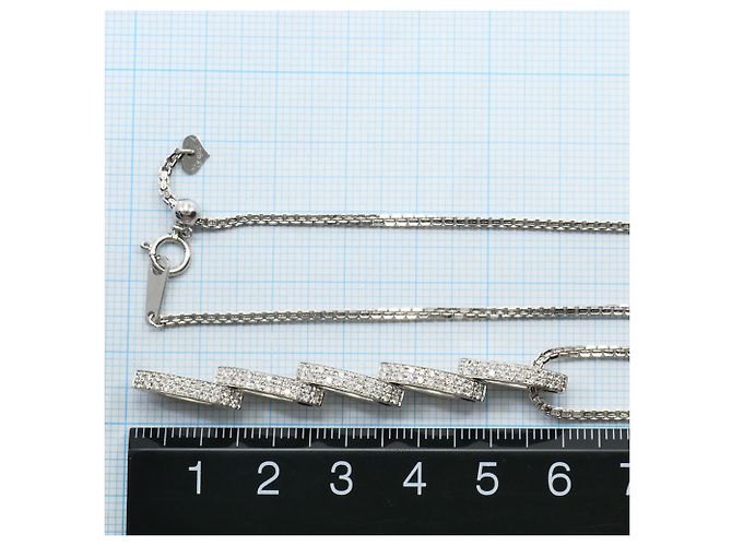 Autre Marque Collar de oro blanco 18K con diamante Dorado - vista 6
