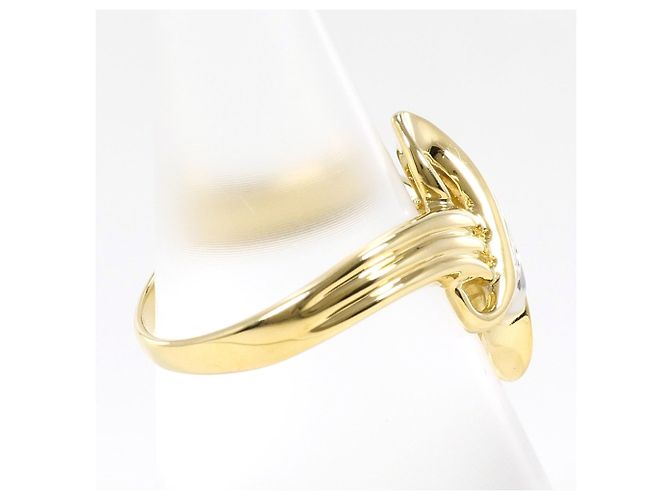 Autre Marque Anello fede in platino e oro giallo con diamanti D'oro - vista 3