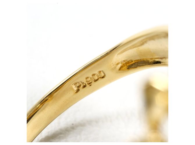Autre Marque Ehering aus Platin und 18K Gelbgold mit Diamant Golden - Ansicht 6