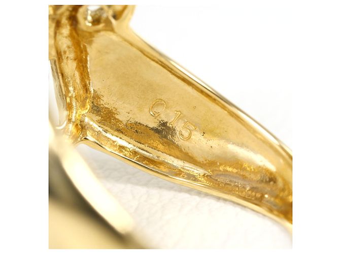 Autre Marque Ehering aus Platin und 18K Gelbgold mit Diamant Golden - Ansicht 7