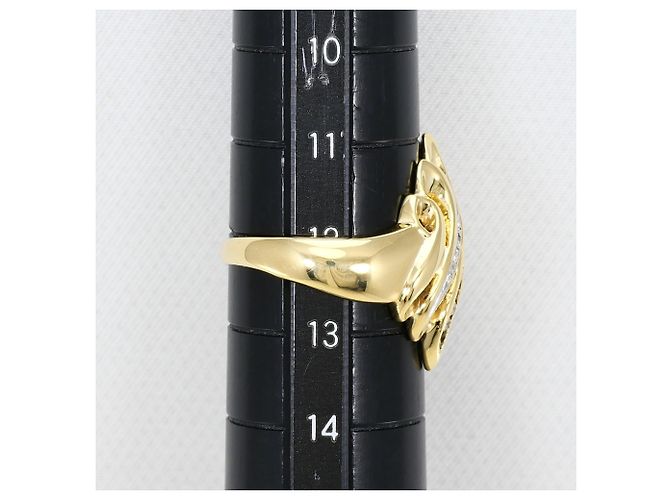 Autre Marque Ehering aus Platin und 18K Gelbgold mit Diamant Golden - Ansicht 9