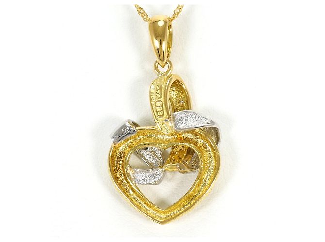 Autre Marque Collana in oro giallo 18K e platino con diamante D'oro - vista 3
