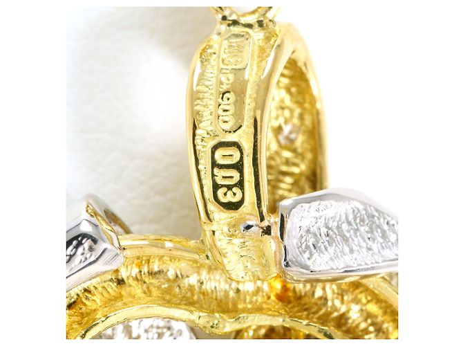 Autre Marque Collana in oro giallo 18K e platino con diamante D'oro - vista 4