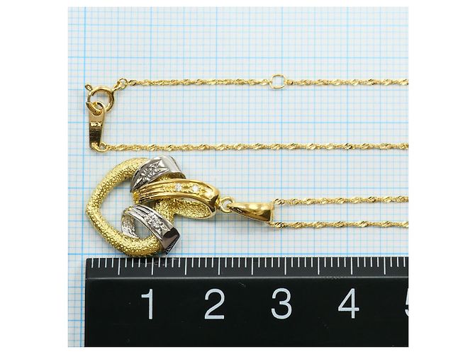 Autre Marque Collana in oro giallo 18K e platino con diamante D'oro - vista 5