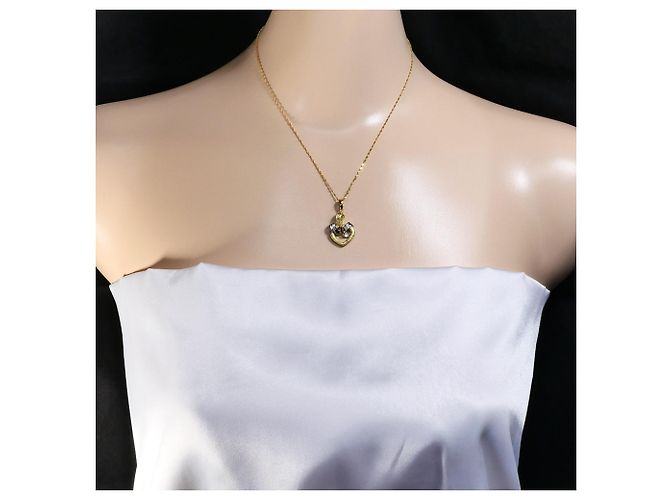 Autre Marque Collana in oro giallo 18K e platino con diamante D'oro - vista 6