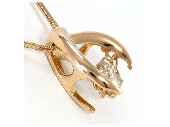 Autre Marque Collana in oro rosa 18K con diamante brown Marrone D'oro - vista 2