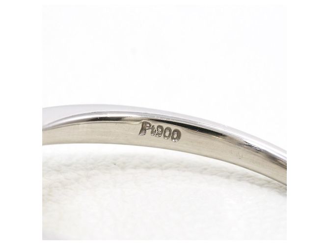 Autre Marque PT900 Platin-Bandring mit braunen Diamanten - Ansicht 5