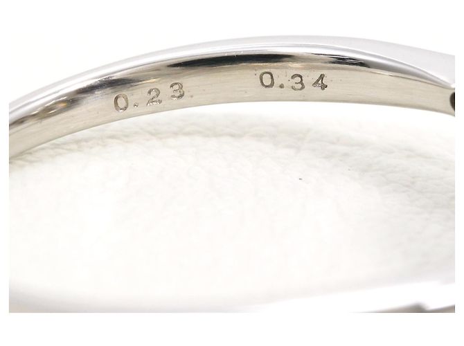 Autre Marque PT900 Platin-Bandring mit braunen Diamanten - Ansicht 6
