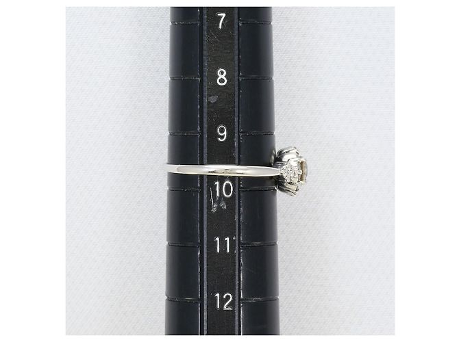 Autre Marque PT900 Platin-Bandring mit braunen Diamanten - Ansicht 8