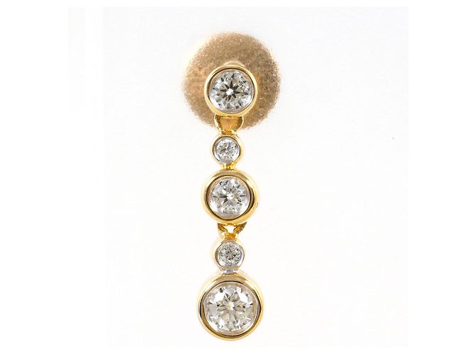 Autre Marque Orecchini a lobo in oro giallo 18K e diamanti D'oro - vista 2
