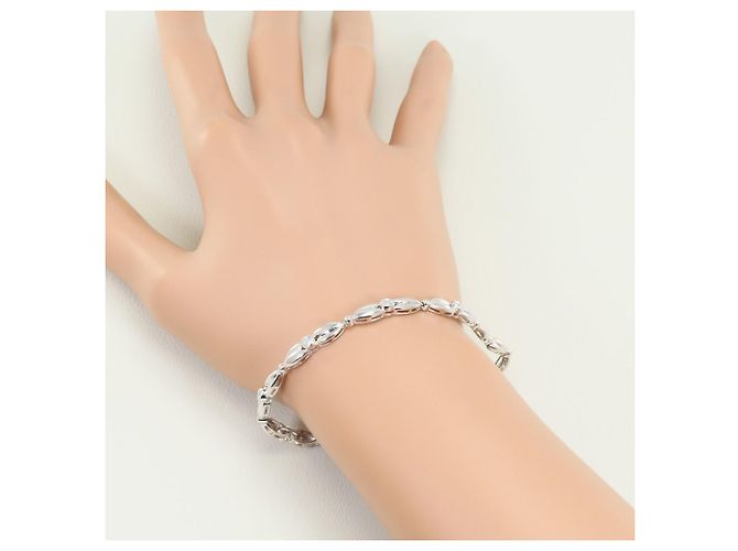 Autre Marque Bracciale con charm in oro bianco 18K e diamanti D'oro - vista 5