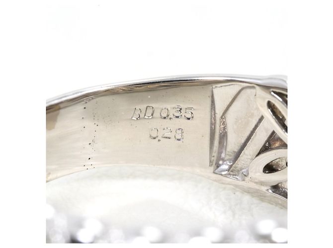Autre Marque Ehering aus 18K Weißgold mit Diamanten Schwarz Golden - Ansicht 6