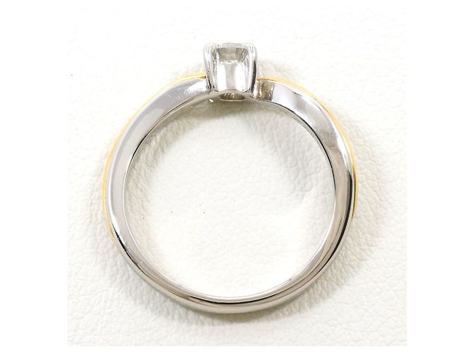 Autre Marque Ehering aus Platin und Gelbgold mit Diamant Golden - Ansicht 3