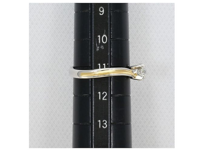 Autre Marque Ehering aus Platin und Gelbgold mit Diamant Golden - Ansicht 8