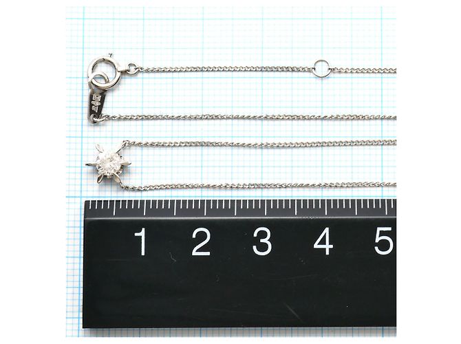 Autre Marque Collana in platino PT850 con diamante - vista 5
