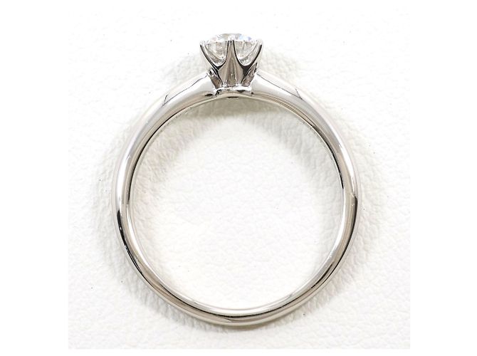 Autre Marque PT1000 Platinbandring mit Diamant - Ansicht 3