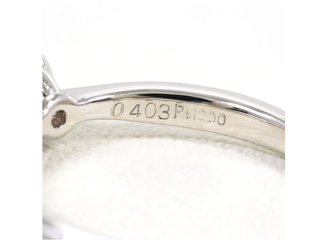 Autre Marque PT1000 Platinbandring mit Diamant - Ansicht 6