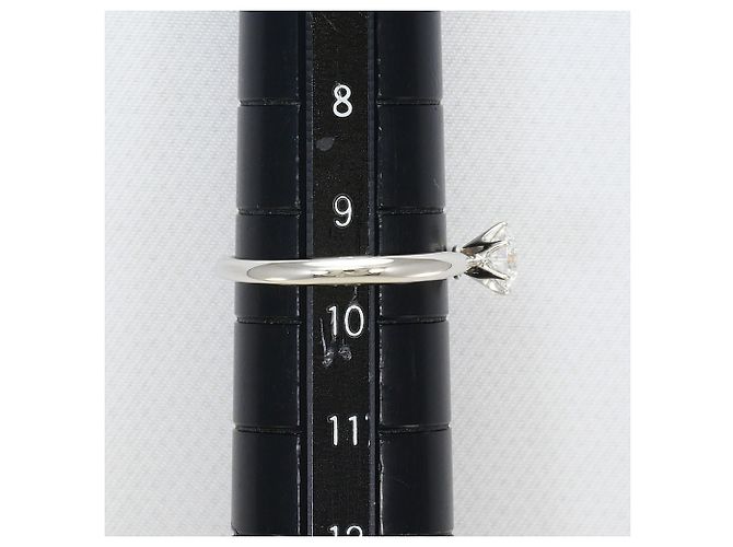 Autre Marque PT1000 Platinbandring mit Diamant - Ansicht 8