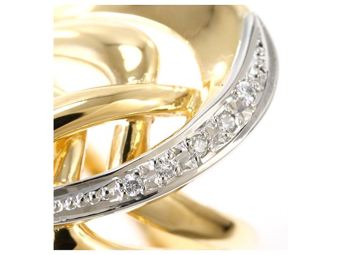 Autre Marque Anel aliança em platina PT900 e ouro amarelo 18K Dourado - vista 2