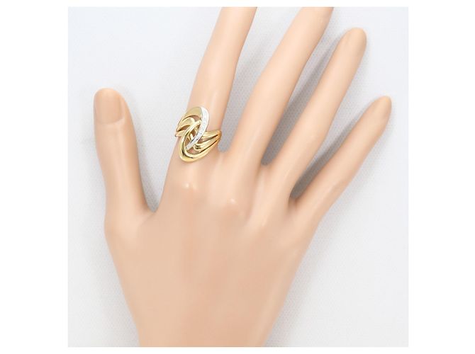 Autre Marque Anel aliança em platina PT900 e ouro amarelo 18K Dourado - vista 7