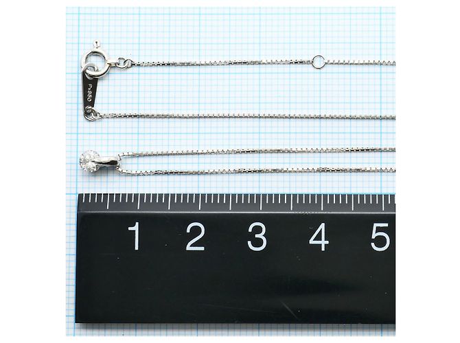 Autre Marque PT900 Platin-Halskette mit Diamant - Ansicht 5